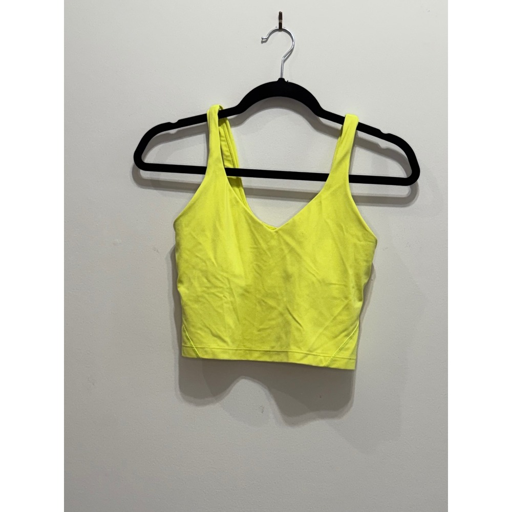 Lululemon Align Tank Top Electric Lemon Neon Yellow Nulu Size 6 LW1DUDS